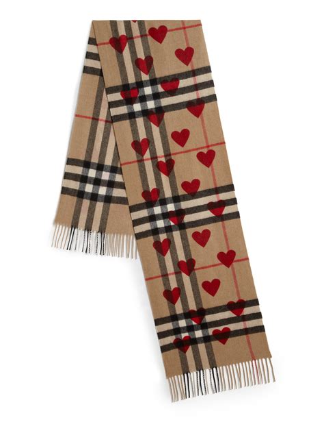 burberry scarf heart print